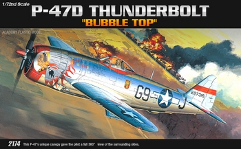 Academy 1/72 Scale - P-47D Thunderbolt Bubble Top