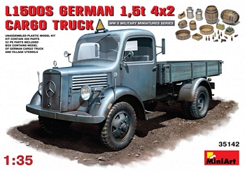MiniArt 1/35 Scale - L1500S German 1,5t 4x2 Cargo Truck