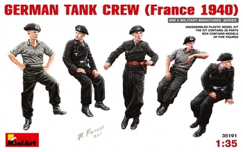 MiniArt 1/35 Scale - German Tank Crew (France 1940)