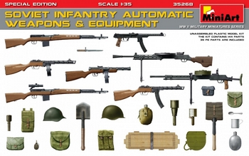 MiniArt 1/35 Scale - Soviet Infantry Automatic Weapons & Equipme
