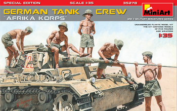 MiniArt 1/35 Scale - German Tank Crew \"Afrika Korps\"
