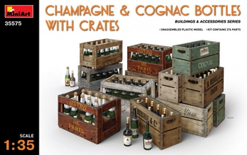 MiniArt 1/35 Scale - Champagne & Cognac Bottles with Crates