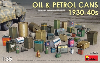 Miniart 1/35 Scale - Oil & Petrol Cans 1930-40\'s