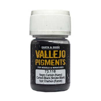 Vallejo Pigment 73116 Carbon Black (Smoke Black) 30ml