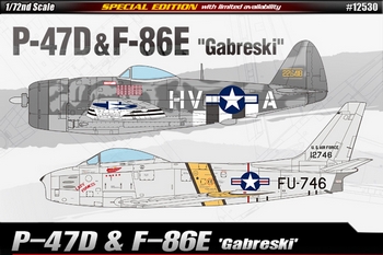 Academy 1/72 Scale - P-47D & F-86E \"Gabreski\"