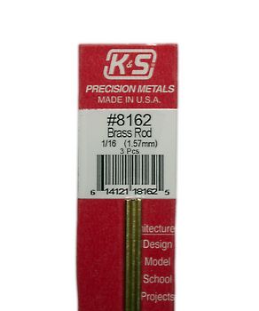 K&S Brass Rod 1/16" x 12" #8162