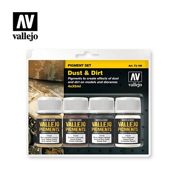 Vallejo Pigment 73190 Dust & Dirt Set