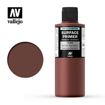 Vallejo Surface Primer – 74605 German Red Brown 200ml