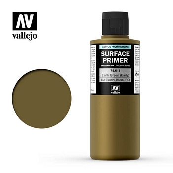 Vallejo Surface Primer – 74611 Earth Green (Early) 200ml