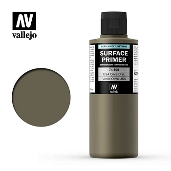 Vallejo Surface Primer – 74608 US Olive Drab 200ml